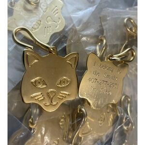BLANK Gold Cat Shaped-ID‎ Tag (engraving not available)